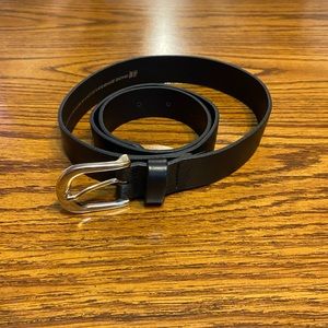 H&M black genuine leather belt size small
